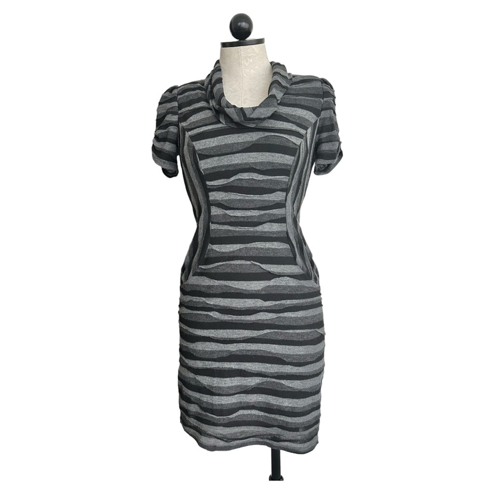 Evan Picone Vintage Knit Dress Grey Size 2 Petite - Picture 13 of 13